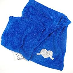 Bebe Winter Scarf Baby Fur Blue Heart & Rhinestone Logo