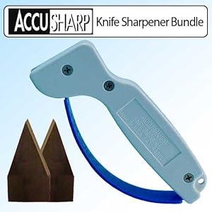 Accusharp 001 Knife Sharpener Bundle With Accusharp 003 Sturdy Mount Replacement Blades by 