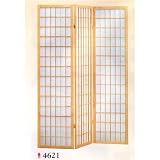 3-Panel Natural Color Wood Shoji Screen / Room Divider