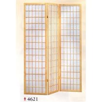 3-Panel Natural Color Wood Shoji Screen / Room Divider