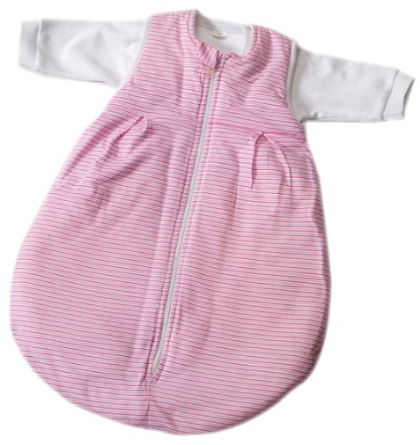 Easy Baby 457-06 Schlafsack 2 in 1 62/68 cm Streifen, rose