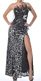 Zeilei 9504 Allover Sequins Strapless High Slit Pageant Formal Gown