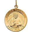 14K Yellow Gold St. Jude Thaddeus Medal - 18.00mm