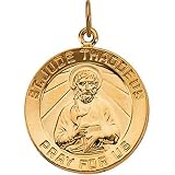 14K Yellow Gold St. Jude Thaddeus Medal - 18.00mm