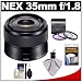 Sony Alpha E-Mount 35mm f/1.8 OSS Lens with 3 (UV/FLD/CPL) Filters + Accessory Kit for NEX-F3, NEX-3N, NEX-5N, NEX-5R, NEX-6, NEX-7 Digital Camera