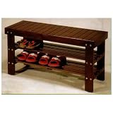 Shoe Rack Organizer Solid Wood Storage Bench Sit and Tie Your Shoes