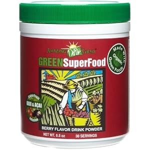 Amazing Grass Berry Flavor Drink Powder, Green SuperFood, 8.5-Ounce Container by Amazing Grass