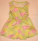 Infants 12-18-24 Months 2-piece Babydoll Swimwear Lime w/Fruits