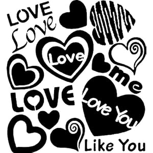 Love Heart Series Vinyl Wall Decal