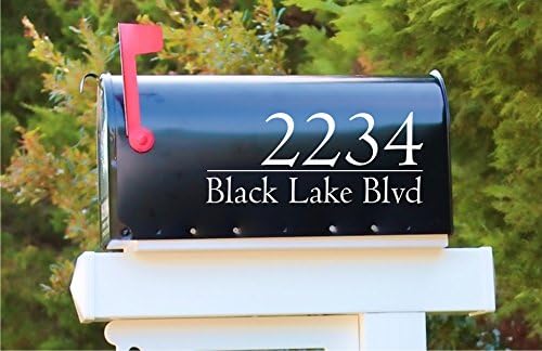 Modern Mailbox Address Number Decal Sticker