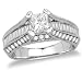 14k White Gold Diamond Engagement Ring w/ Channel-Set Baguettes (3/4 ct, 1 3/4 cttw, G-H Color, SI2-I1 Clarity)