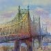 East River Bridge - Michael Longo Art Print Poster 30 x 30