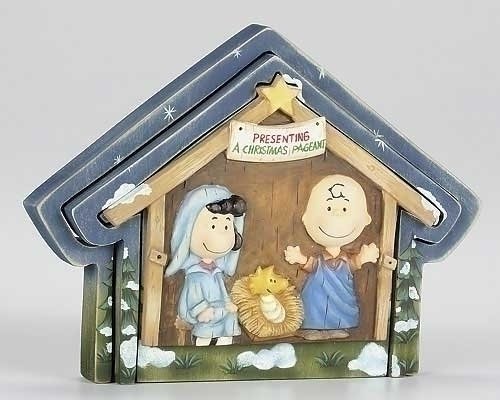 Peanuts Woodworks Christmas Pageant Puzzle Nativity Figure Scene