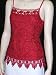 Long Lace Tank Top, Red