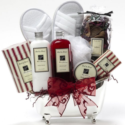 White Mulberry Spa Bath and Body Gift Set - A Great Gift Basket For Her! by ArtofAppreciation.com
