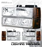 94-99 CHEVY C-10 C/K SILVERADO 1500/2500/3500 / 94-99 CHEVY/GMC SUBURBAN TAHOE YUKON HEADLIGHT+BUMPER+SMOKE CORNER SIGNAL LIGHT