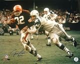 Jim Brown Autographed/Hand Signed Cleveland Browns 16x20 Photo with HOF 71 inscription