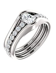 Platinum Oval Cut Diamond Ring -- LIFETIME WARRANTY