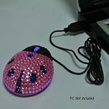 USB Optical Mouse, Crystal Beetle, Pink