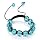 Minerva Collection Glass Bead Shamballa Fashion Bracelet Aqua Blue