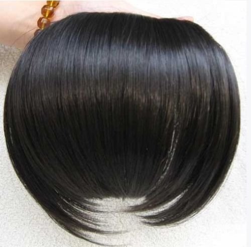 Clip in bang fringe color black - 100% human hair