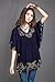 New 2015 Floral Embroidered Butterfly Sleeve Wrap Peasant Blouse