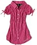 Baby Phat Girls 7-16 Woven Top With Stones,Sorbet,Medium
