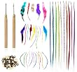 Shany Cosmetics Feather Hair Extension Kit, 8 Ounce (100 Piece Feather Hair, Hook, Beads, Feather Grizzly Solid Mix All-In-One)