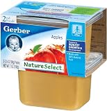 Gerber NatureSelect 2nd Foods, Apples, 2-Count, 3.5-Ounce Containers (Pack of 8)