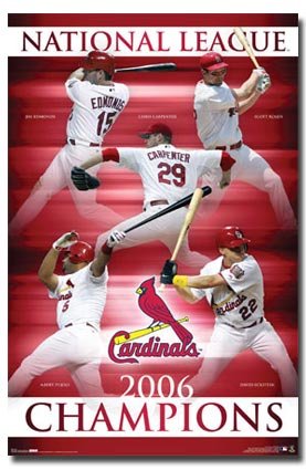 Buy St. Louis Cardinals (2006 NLCS Champions) Sports Poster Print - 24 X 36 by Adam Hersh Posters