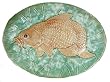 Ceramic Carp Fish Oval Tray / Platter - Symbol of Prosperity