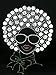 Women's Afro Hair Woman Rhinestone Bling V-Neck T-Shirts Black