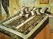 King Faux Silk and Cotton Jacquard with Ribbon Emb' Patchwork Comforter