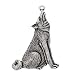 Antiqued Silver Plated Wolf Moon Watcher Jacob Pendant 28mm - Twilight