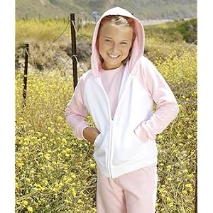 bella girl two-tone zip front sweatshirt