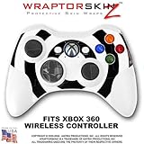 Bullseye Black and White Skin by WraptorSkinz TM fits XBOX 360 Wireless Controller (CONTROLLER NOT I