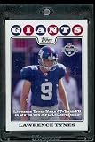2008 Topps # 319 Lawrence Tynes PSH (Nails 47 Yard FG) Post Season Highlights - New York Giants - NFL Trading Cards in a Protective Display Case!