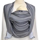 Didymos 446004 Babytragetuch, Modell Wellen silber, Gr&ouml;&szlig;e 4