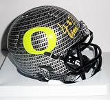 Lamichael James Autographed/Hand Signed Oregon Ducks Carbon Fiber Mini Helmet