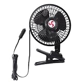 12V Oscillating Automotive Fan With Clip. by Eurow
