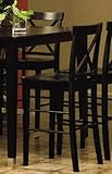 Set of 2 26"H Counter Height Pub Chair Barstool with X Back Design in Espre ....