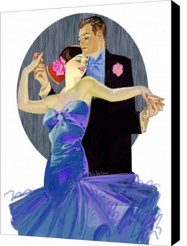 ballroom dancers Canvas Print / Canvas Art - Artist Valerian Ruppert