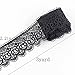 Yontree Floral Venise Lace Applique Bridal Wedding Applique Black 3 yards