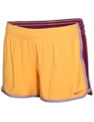 Sports: Nike Womens Dri-Fit 3.5 Fly Knit Training Shorts-Orange/Purple-Small