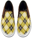 NOTW (Not of this world) Checkerboard Argyle Slip On Shoes for Men