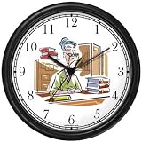 Teacher, School Principal, Dean or Counselor Wall Clock by WatchBuddy Timepieces (Hunter Green Frame)