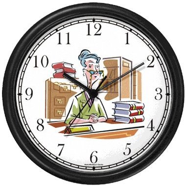 Teacher, School Principal, Dean or Counselor Wall Clock by WatchBuddy Timepieces (Hunter Green Frame)