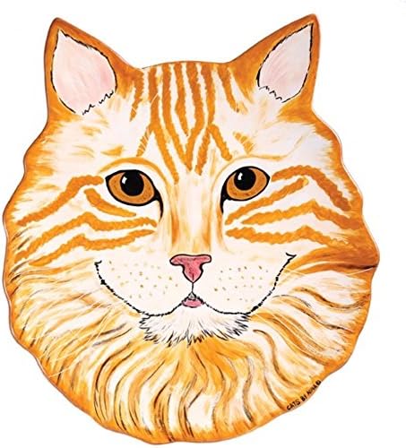 Rescue Me Now Orange Tabby Cat Ear Plate, 11-1/2-Inch