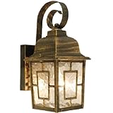 ETOPLIGHTING Golden Black Finished Outdoor Wall Light Fixtures