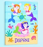 Olive Kids - Mermaids Personalized Canvas Art